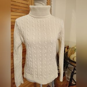 Jones New York cable knit turtleneck sweater